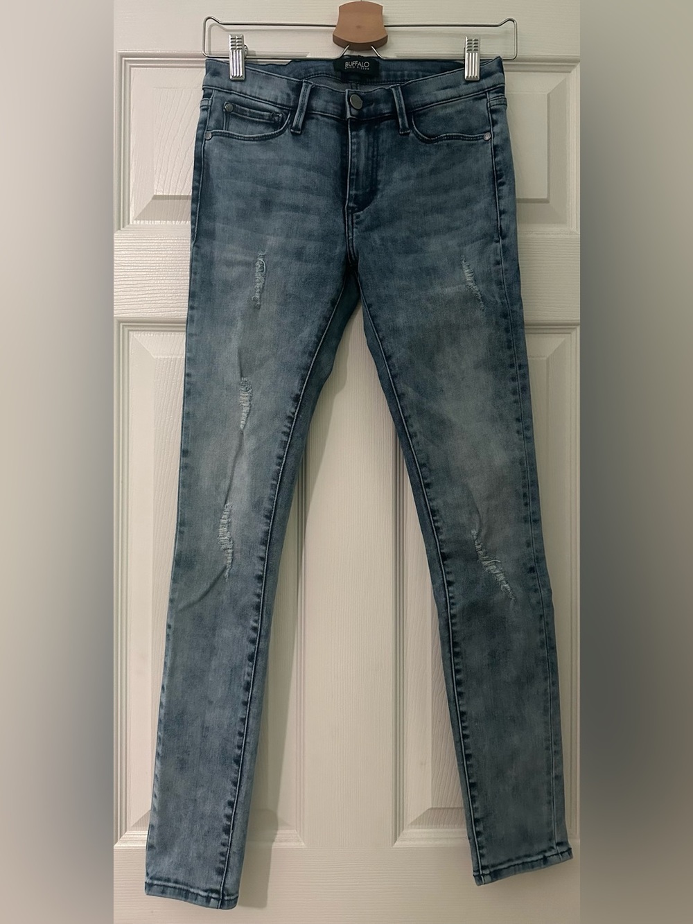 Buffalo David Bitton Faith Mid Rise Skinny Stretch Jeans Acid Wash Size 26